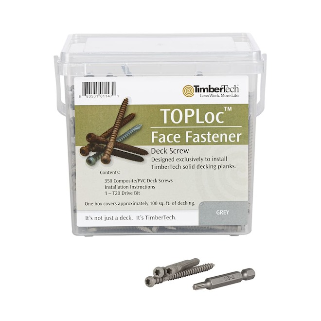 Fastener TOPLoc - 100 sq.ft. - 350/Pack - 2 1/2-in - Grey