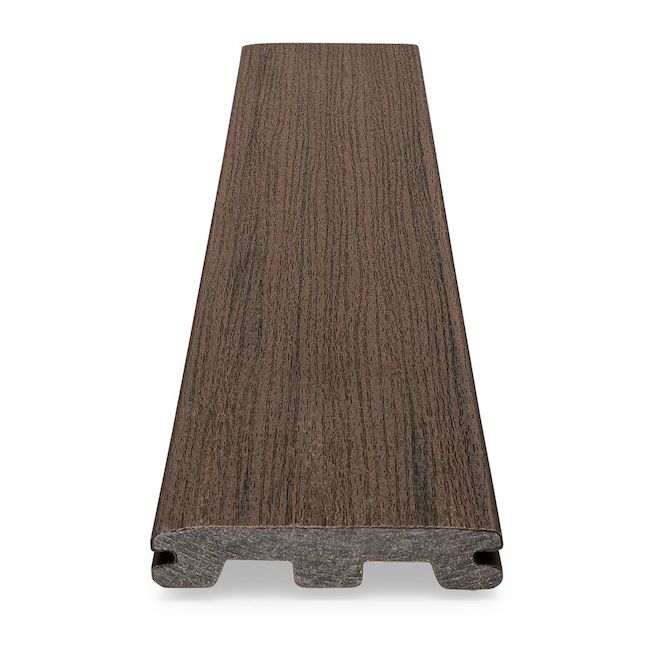 Timbertech Prime+ Grooved Dark Cocoa Composite Wood Deck Board - 12-ft