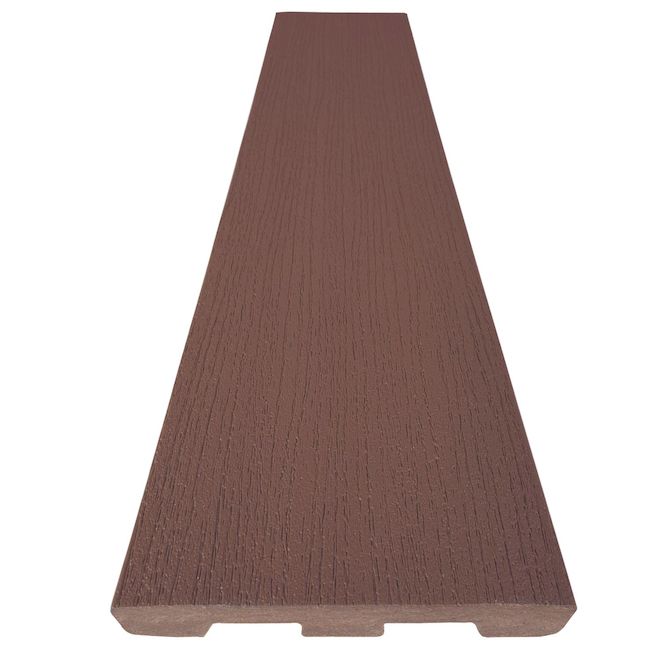 Planche de terrasse pleine Prime de Timbertech en bois composite teck foncé, 20 pi