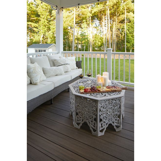 Timbertech Landmark American Walnut Grooved PVC Deck Board - 12-ft