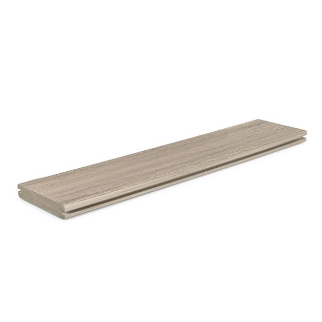 Timbertech Landmark White Oak Grooved PVC Deck Board - 12-ft