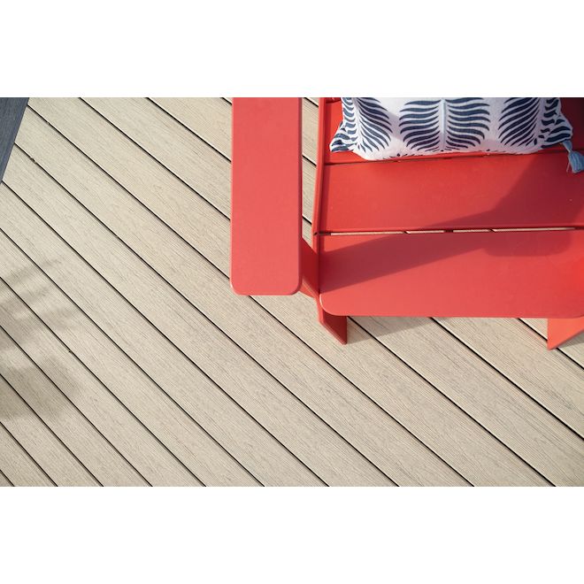 TimberTech Reserve Chesnut Wood Composite Grooved Deck Board - 20-ft