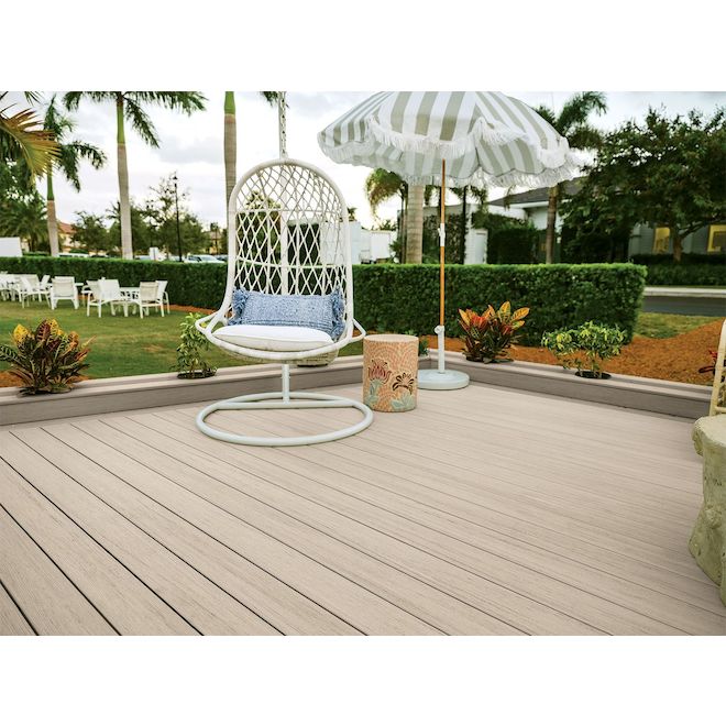 TimberTech Reserve Chesnut Wood Composite Grooved Deck Board - 16-ft