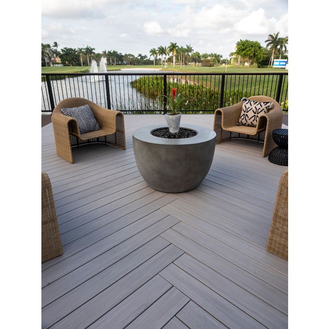 TimberTech Landmark Boardwalk Finish PVC Solid Deck Board - 20-ft