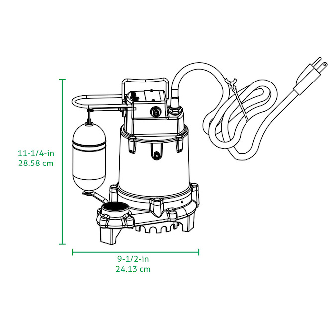 Zoeller Pro 1/3-HP Cast Iron Subersible Sump Pump