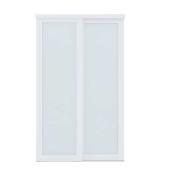 Landon & Co. 48 W x 80.5-in H White Sliding Door w/ 1-Lite and Frosted Glass