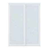 Landon & Co. 60 W x 80.5-in H White Sliding Door w/ 1-Lite and Frosted Glass