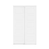 Porte coulissante blanche Landon & Co. 48 l. x 80,5 po h. avec 5 panneaux