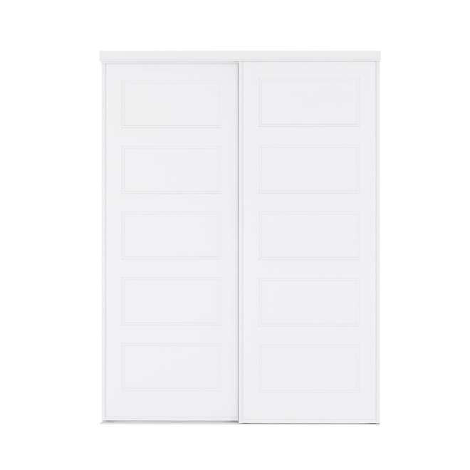 Landon & Co. 60 W x 80.5-in H White Sliding Door w/ 5-Panel