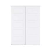 Porte coulissante blanche Landon & Co. 60 l. x 80,5 po h. avec 5 panneaux