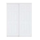 Porte coulissante blanche Landon & Co. 60 l. x 80,5 po h. avec 6 panneaux