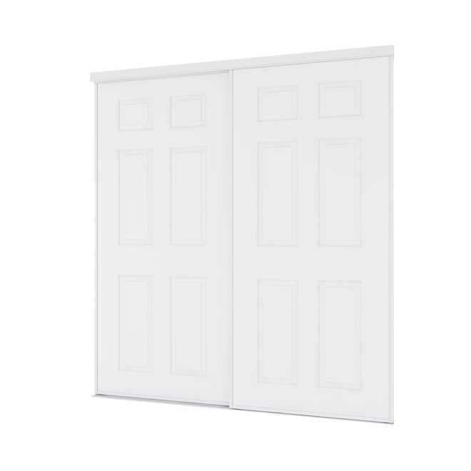 Landon & Co. 72 W x 80.5-in H White Sliding Door w/ 6-Panel