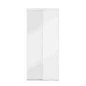 Porte coulissante blanche Landon & Co. 36 l. x 80,5 po h. avec 1 panneau de miroir clair