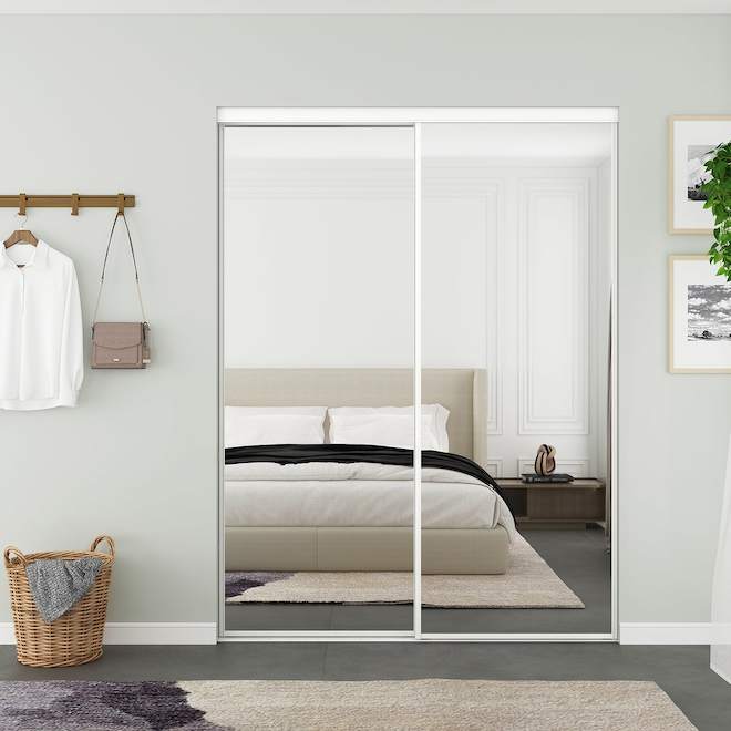 LANDON&CO Landon & Co. 60 W x 80.5-in H White Sliding Door w