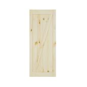 Landon & Co. Z-Bar Barn Door in Natural Knotty Pine - 33 x 84-in