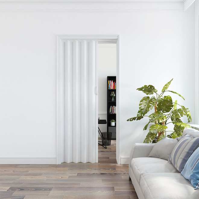 LANDON&CO Landon & Co. Flexi Accordion Folding Door in White PVC