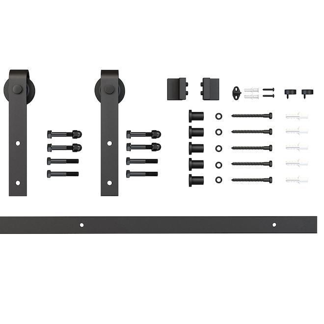 Landon & Co. Origin Rail System for Barn Doors in Matte Black Steel - 78.75-in