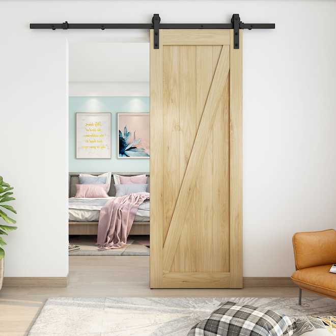 Landon & Co. Origin Rail System for Barn Doors in Matte Black Steel - 78.75-in
