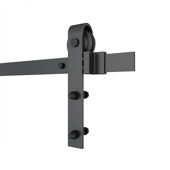 Landon & Co. Origin Rail System for Barn Doors in Matte Black Steel - 78.75-in