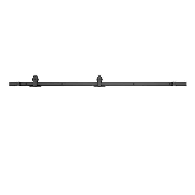 Landon & Co. Source Rail System for Barn Doors in Matte Black Steel - 78.75-in