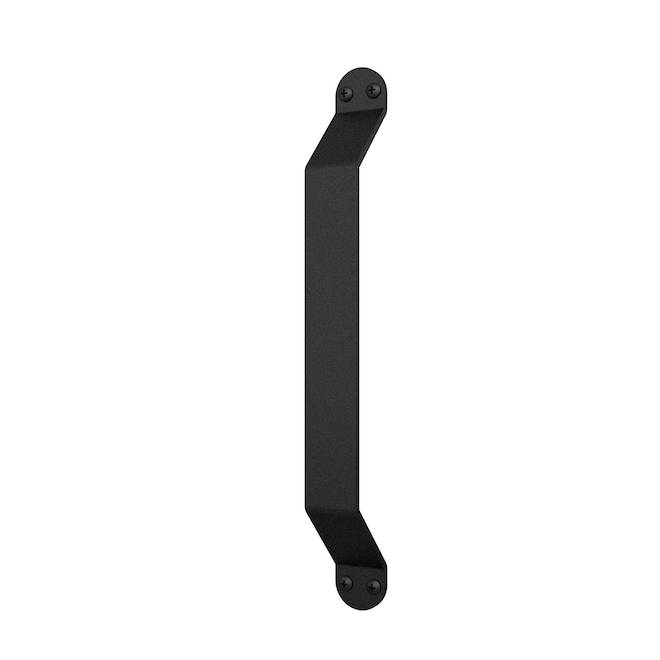 Landon & Co. Vintage Barn Door Handle in Matte Black Steel