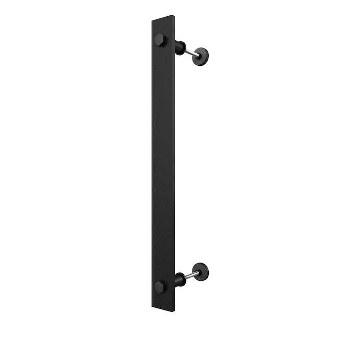 Landon & Co. Flat Barn Door Handle in Matte Black Steel