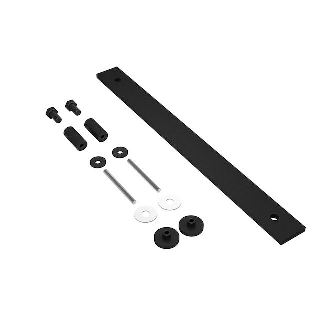 Landon & Co. Flat Barn Door Handle in Matte Black Steel