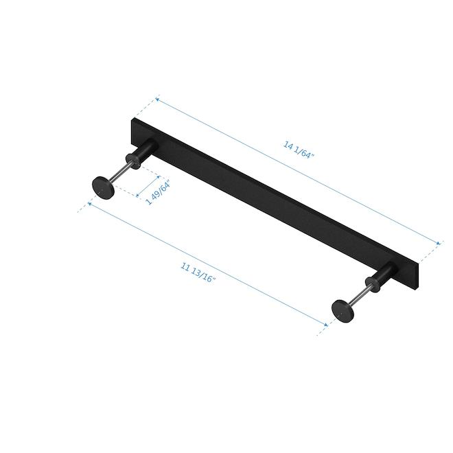 Landon & Co. Flat Barn Door Handle in Matte Black Steel