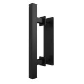 Poignée de porte Beam Landon & Co. pour porte de grange en acier noir mat