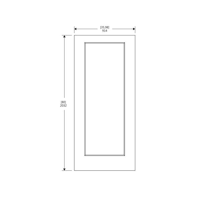 Landon & Co. 1-Panel Primed Barn Door -36 x 84-in