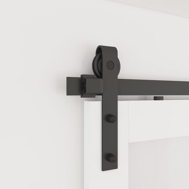 Ensemble de porte de grange Landon & Co. en MDF blanc avec 5 verres, 36 x 84 po