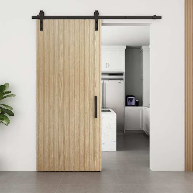 LANDON&CO Landon & Co. Barn Door Kit in White Oak MDF - 36 x 84-in