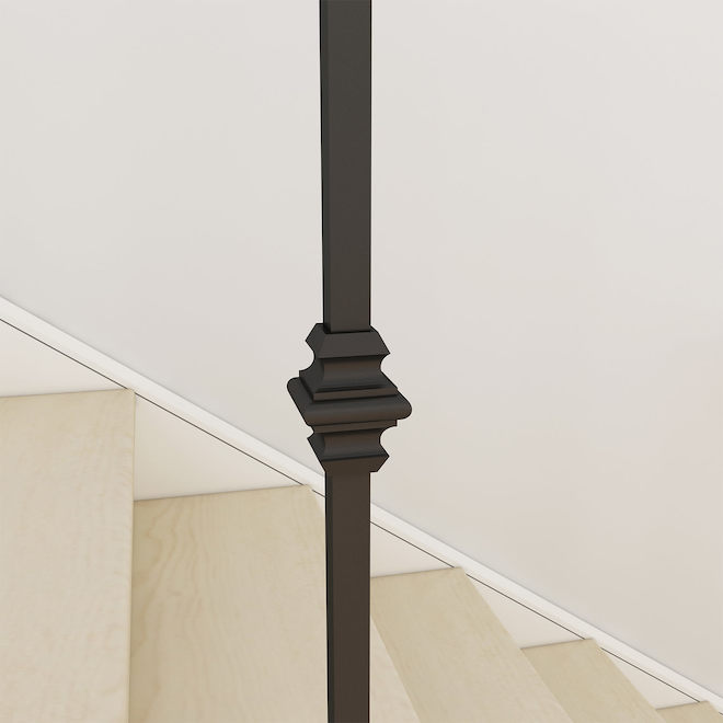 Landon & CO Decorative Baluster Collar in Black Steel - Pack of 3