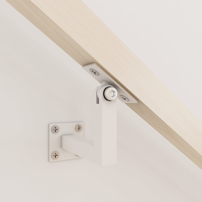 Landon & Co MenCraft Squar Handrail Wall Bracket in White Steel