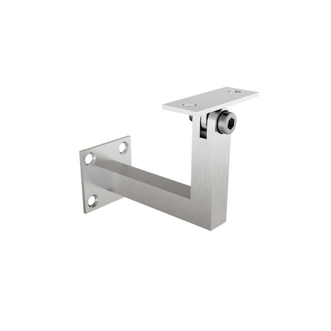 Landon & Co MenCraft Square Handrail Wall Bracket in Brushed Stainless Steel