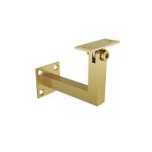 Landon & Co MenCraft Square Handrail Wall Bracket in Brushed Brass Steel