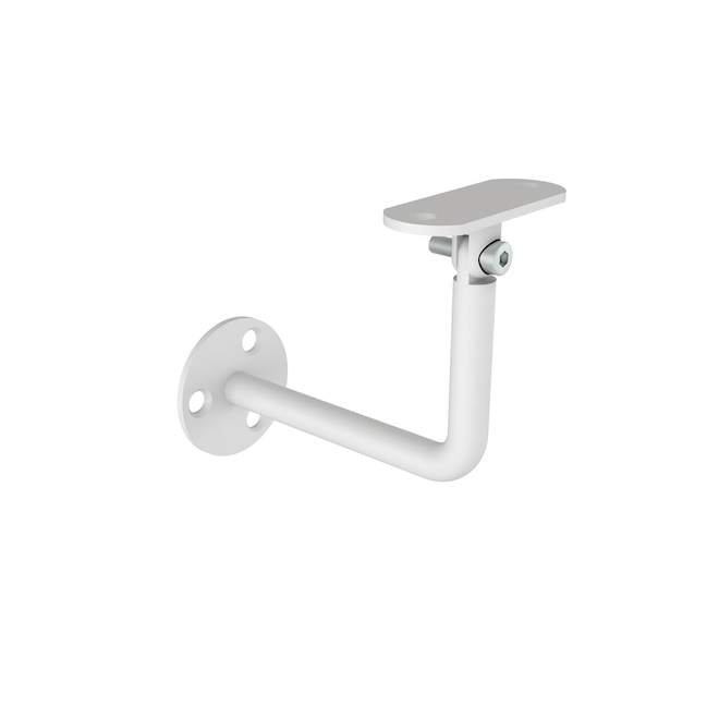 Landon & Co MenCraft Round Handrail Wall Bracket in White Steel