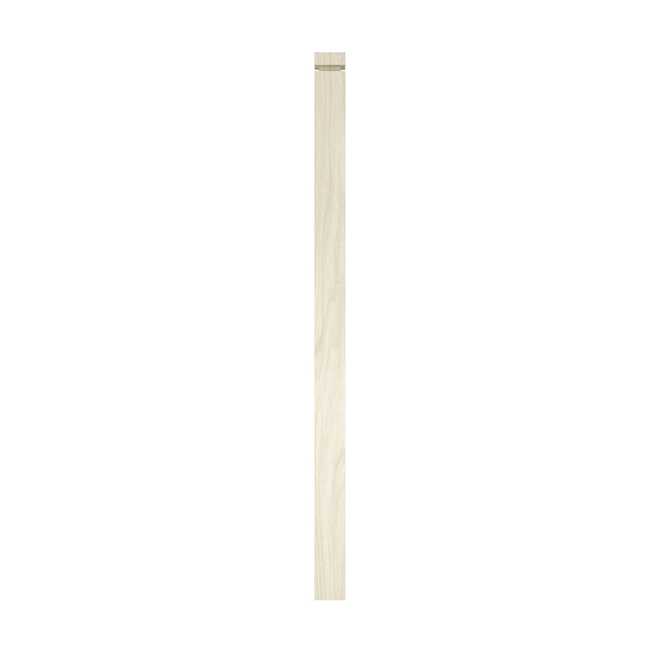 Landon & Co. Groove Half-Newel Post in Natural Poplar of 1 1/4 x 2 1/2 x 44-in