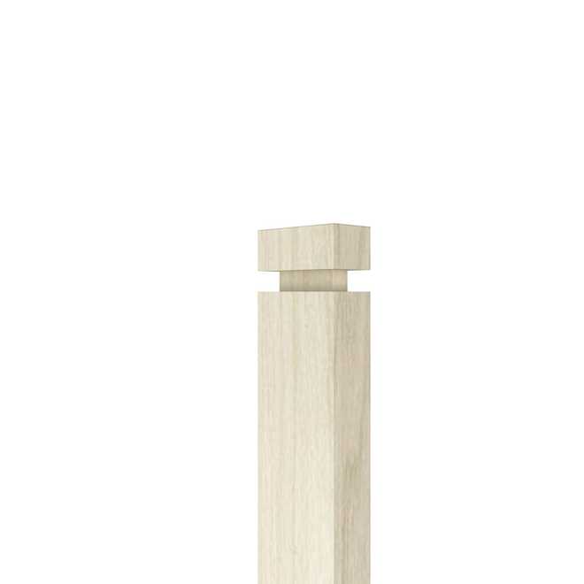 Landon & Co. Groove Half-Newel Post in Natural Poplar of 1 1/4 x 2 1/2 x 44-in