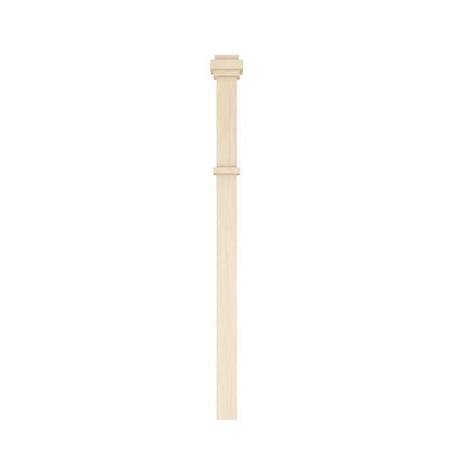 Landon & Co. Mission Half-Newel Post in Natural Maple of 1 1/4 x 2 1/2 x 44-in