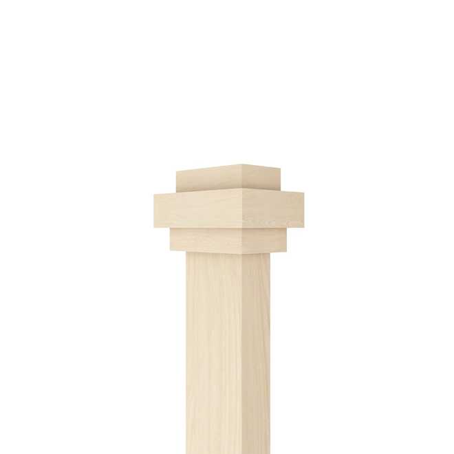 Landon & Co. Mission Half-Newel Post in Natural Maple of 1 1/4 x 2 1/2 x 44-in