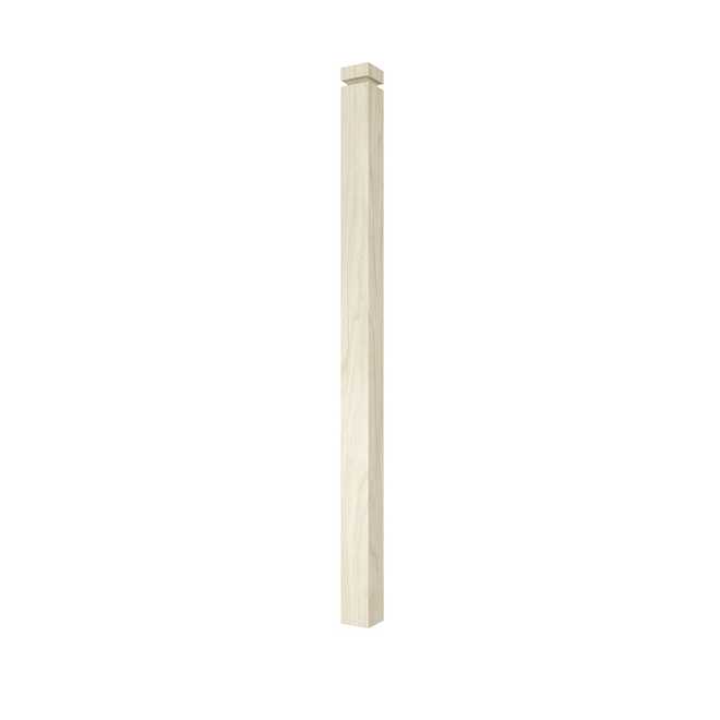 Landon & Co. Groove Straight Newel Post in Poplar of 2 1/2 x 44-in