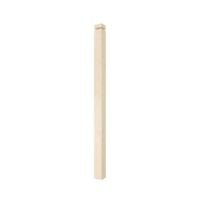 Landon & Co. Groove Straight Newel Post in Natural Maple of 2 1/2 x 44-in