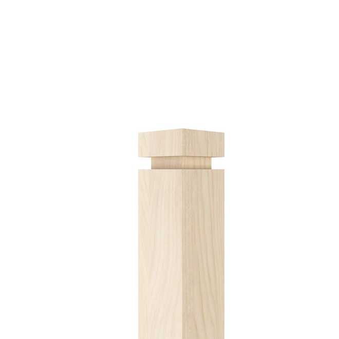 Landon & Co. Groove Straight Newel Post in Natural Maple of 2 1/2 x 44-in