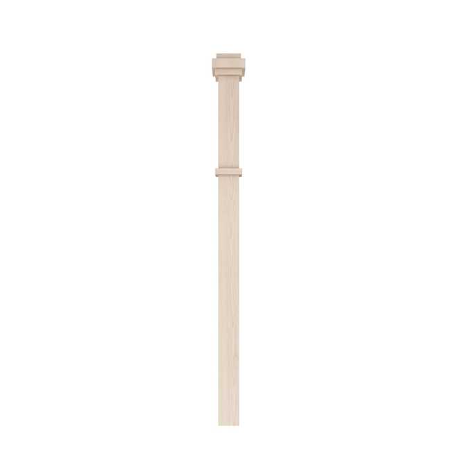 Landon & Co. Mission Straight Newel Post in Natural Oak of 2 1/2 x 44-in