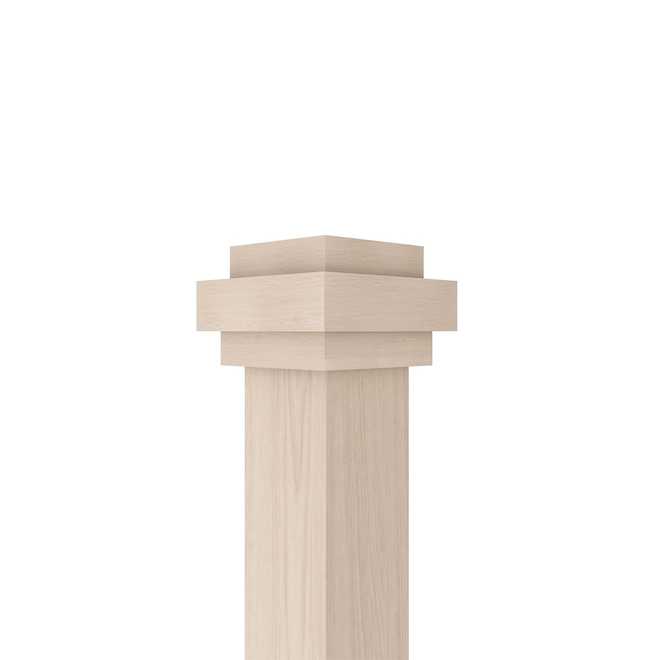 Landon & Co. Mission Straight Newel Post in Natural Oak of 2 1/2 x 44-in