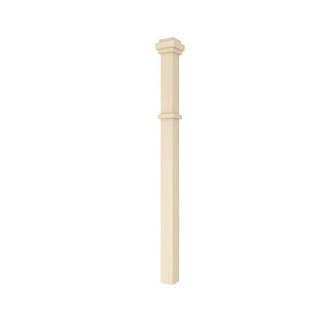 Landon & Co. Mission Straight Newel Post in Natural Maple of 2 1/2 x 44-in