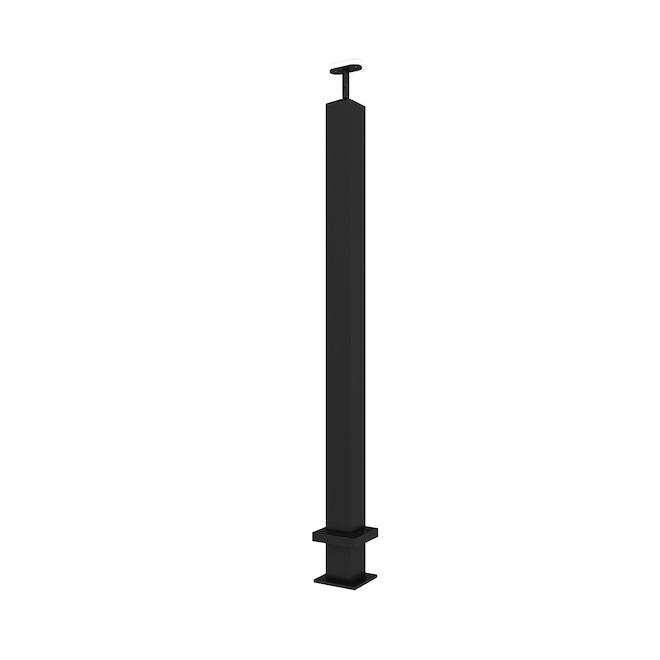 Landon & Co. Square Newel in Black Wrought Iron 36-in