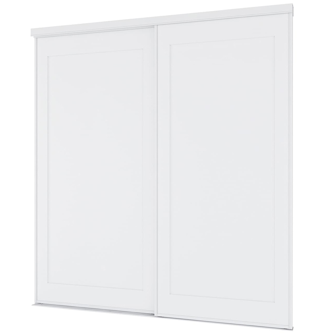 Landon & Co. Primed Sliding Door with 1 Panel for Closets 72 x 80-in - White