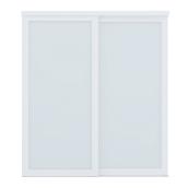TNA Doors Sliding Door with 1 Frosted Lite for Closets 72 x 80-in - White